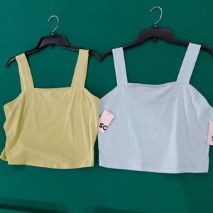 Square neck Tank tops , Light blue and green (bundle deal) 2 for 1 Low Price